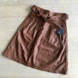 BNWT Massimo Dutti 100% Leather Skirt